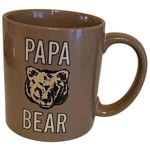 Hallmark Brand Papa Bear Tan Brown Beige 14 oz. Ceramic Mug w/Handle 4" Tall